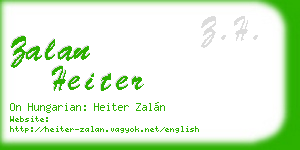 zalan heiter business card